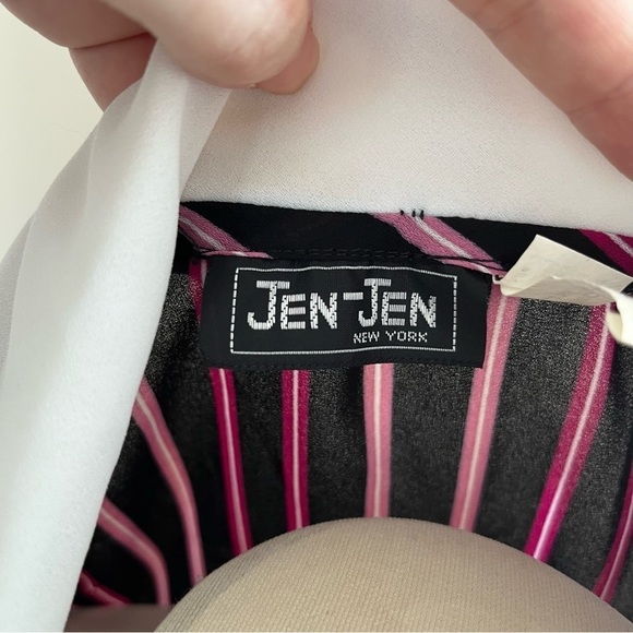 Vintage 1970s Striped Secretary Dress – Dark Academia, Cottagecore, Retro Office - Picture 8 of 11